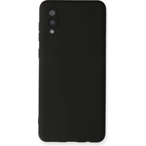 Aqua Aksesuar Samsung Galaxy A02 Kılıf Lansman Içi Kadife Lüx Tasarım Silikon Kapak - Siyah