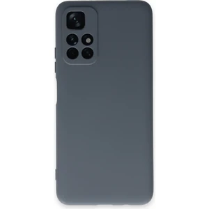 Aqua Aksesuar Xiaomi Poco M4 Pro 5g Kılıf Lansman Içi Kadife Lüx Tasarım Silikon Kapak - Gri