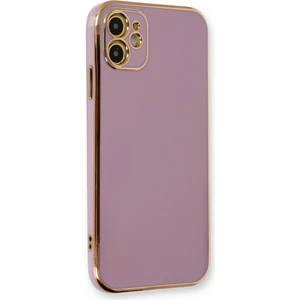 Aqua Aksesuar iPhone 11 Kılıf Özel Tasarım Fit Kalıp Lüx Dizayn Silikon Kapak - Mor