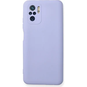 Aqua Aksesuar Xiaomi Redmi Note 10 Kılıf Lansman Içi Kadife Lüx Tasarım Silikon Kapak - Lila