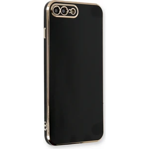 Aqua Aksesuar iPhone 8 Plus Kılıf Özel Tasarım Fit Kalıp Lüx Dizayn Silikon Kapak - Siyah