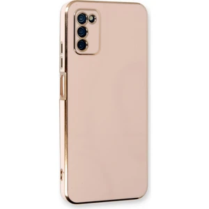 Aqua Aksesuar Samsung Galaxy A03S Kılıf Özel Tasarım Fit Kalıp Lüx Dizayn Silikon Kapak - Pembe