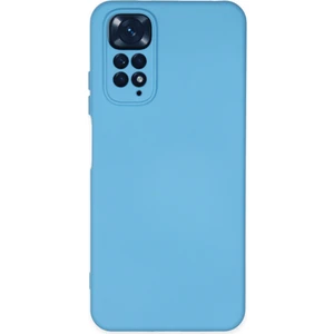 Aqua Aksesuar Xiaomi Redmi Note 11S Kılıf Lansman Içi Kadife Lüx Tasarım Silikon Kapak - Mavi