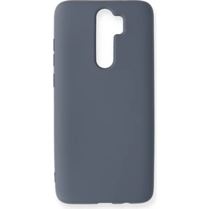 Aqua Aksesuar Xiaomi Redmi Note 8 Pro Kılıf Lansman Içi Kadife Lüx Tasarım Silikon Kapak - Gri