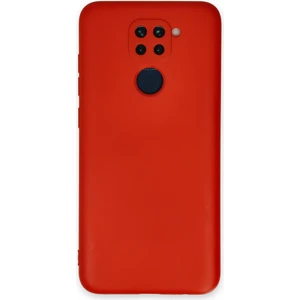 Aqua Aksesuar Xiaomi Redmi Note 9 Kılıf Lansman Içi Kadife Lüx Tasarım Silikon Kapak - Kırmızı