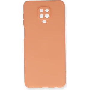 Aqua Aksesuar Xiaomi Redmi Note 9 Pro Kılıf Lansman Içi Kadife Lüx Tasarım Silikon Kapak - Turuncu