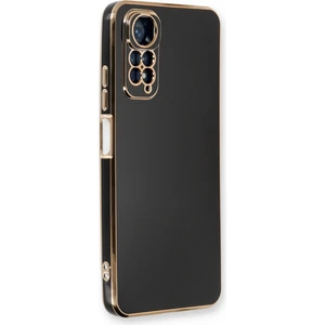 Aqua Aksesuar Xiaomi Redmi Note 11S Kılıf Özel Tasarım Fit Kalıp Lüx Dizayn Silikon Kapak - Siyah