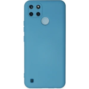 Aqua Aksesuar Realme C25Y Kılıf Lansman Içi Kadife Lüx Tasarım Silikon Kapak - Mavi