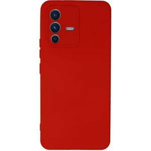 Aqua Aksesuar Vivo V23 5g Kılıf Lansman Içi Kadife Lüx Tasarım Silikon Kapak - Kırmızı