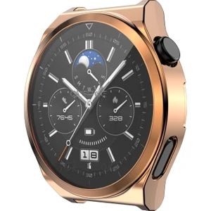 Huawei Watch Gt3 Pro 46MM Uyumlu Ekran ve Kasa Koruyucu Silikon 360 Derece Tam Kaplar Gard Military Zırh Tank