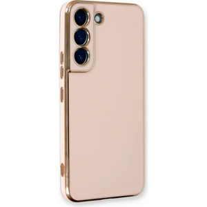 Aqua Aksesuar Samsung Galaxy S22 Plus Kılıf Özel Tasarım Fit Kalıp Lüx Dizayn Silikon Kapak - Pembe