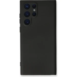 Aqua Aksesuar Samsung Galaxy S22 Ultra Kılıf Lansman Içi Kadife Lüx Tasarım Silikon Kapak - Siyah