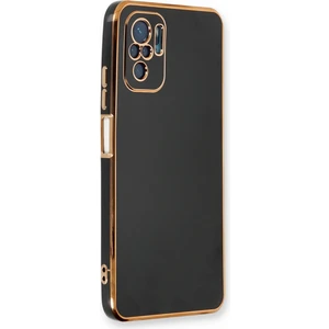 Aqua Aksesuar Xiaomi Redmi Note 10 Kılıf Özel Tasarım Fit Kalıp Lüx Dizayn Silikon Kapak - Siyah