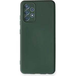Aqua Aksesuar Samsung Galaxy A32 Kılıf Lansman Içi Kadife Lüx Tasarım Silikon Kapak - Koyu Yeşil