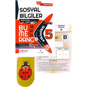 Günay Yayınları 5. Sınıf Bumerang Sosyal Bilgiler(Aydın Yayınları Deneme + Kitap Ayracı