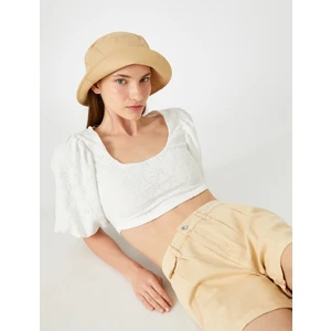 Brode Crop Tişört U Yaka