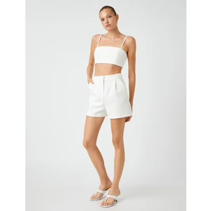 Cepli Şort Yüksek Bel