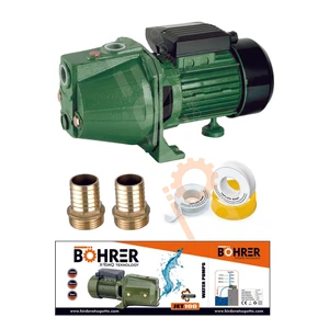 Böhr JET100 Kendinden Emişli 1 Hp 750 Watt Jet Su Pompası Motoru 9 Metre Emiş - 42 Metre Dik Basar