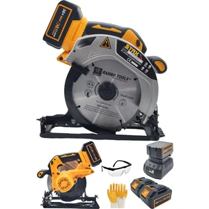 Staxx Power Kömürsüz Motor Çift Pistonlu 36V 5AH Çift Akülü Sunta Ahşap Kesme Daire Testere + 185 mm Bıçak