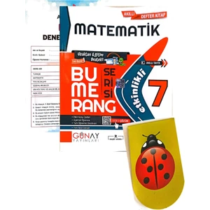 Günay Yayınları 7. Sınıf Bumerang Matematik(Aydın Yayınları Deneme + Kitap Ayracı )