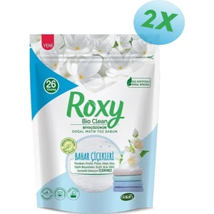 Roxy Bio Clean Doğal Matik Toz Sabun Bahar Çiçekleri 800 gr x 2 Adet