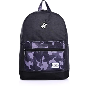 Beverly Hills Polo Club 75554 Okul Sırt Çantası Siyah Kamuflaj