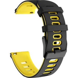 M.TK Moveteck Akıllı Saat Kordonu (22MM) Huawei Watch Gt2-Gt2 Pro-Gt3-Gt3 Pro-Haylou LS05 Uyumlu Sportive Delikli Renkli Tokalı Rainbow