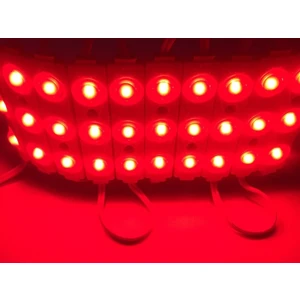 3’ Lü Mercek Modül LED – 1.5 Watt – 12 Volt – Smd 2835 – 20 Adet - Kırmızı