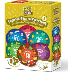 Art Kids Vitaminleri Öğreniyorum 54 Parça Eğlenceli Eğitim Puzzle Sürdürülebilir Kağıt