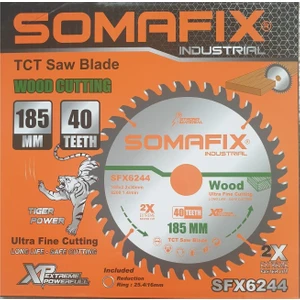 Industrıal Professynal 185MM Sunta Kesme 40 Diş 185X2,2X30MM 8200 1,4/min Elmas Diş