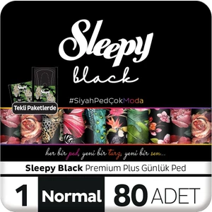 Black Premium Plus Günlük Ped Normal 80 Adet Ped
