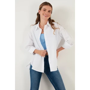 Oversize % 100 Pamuk Gömlek Kadın Gömlek CF21S163867