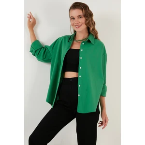 Oversize % 100 Pamuk Gömlek Kadın Gömlek CF21S163867
