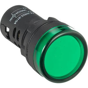 22 mm Led Sinyal Lambası 220V - Yeşil