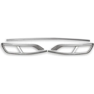 ZEZ Oto Aksesuar Vw Passat B8,5 Egsoz Kromu Difüzör 2019 Sonrası Paslanmaz Krom