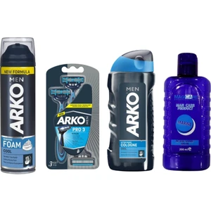 Magıcare After Shave Balm Marıne+Arko Men T3 Pro 3 Bıçaklı Tıraş Bıçağı 3'lü & Cool Tıraş Köpüğü 200 ml & Cool Tıraş Kolonyası 250 ml Süper Fırsat Tıraş Paketi