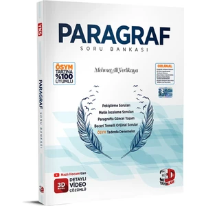 3D Yayınları 2023 Paragraf Soru Bankası yayın Lise (Bolnot'a Özel Güncel Içeriğe Sahiptir)