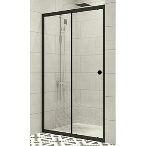 Duşakabin Ön Cephe 4mm Siyah Şeffaf Yükseklik 180 cm - 110 cm
