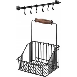 Ikea Metal Ferforce Sepet (20X20) Askılık 6 Li Kanca Seti