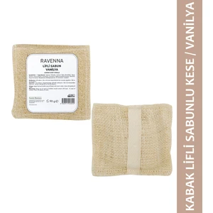 Doğal Kabak Lifli Sabunlu Kese Vanilya  100 Gram