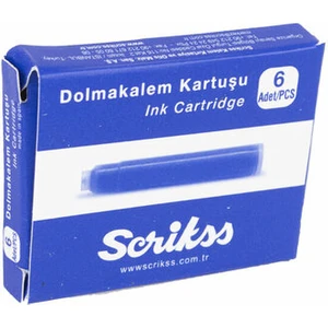 Kartus Dolma Kalem Mavi  6 Lı