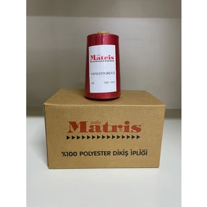 120 No  Polyester Dikiş Ipliği Kırmızı 1 Kutu