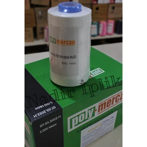 Poly Mercan Polmercan 120 No  Polyester Dikiş Ipliği Krem 1 Kutu