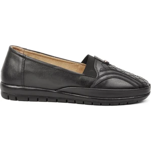 155 Siyah Içi Dışı Hakiki Deri Kadın Günlük Ayakkabı