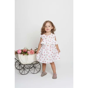 Mnk Baby Meyve Baskılı Pamuklu Terikoton Kol Fisto Detay Kız Çocuk Yazlık Elbise MNK0406