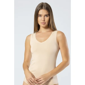 913 Ten Kadın Likralı Pamuklu V Yaka Atlet