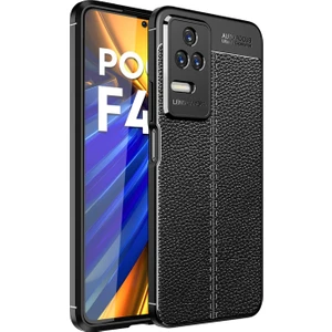 Xiaomi Poco F4 Leather Tpu Silikon Kılıf - Siyah