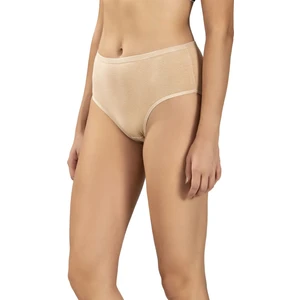 Kadın Ten Rengi 12'li Pamuklu Likralı Yüksek Bel Külot 652