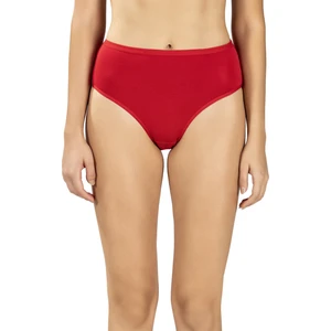 Kadın Kırmızı 12'li Pamuklu Likralı Yüksek Bel Külot 652