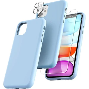 Iphone 11 Lansman Silikon Kılıf Içi Kadife Telefon Uyumlu Çentikli Ekran Koruyucu Kamera Koruyucu 3lü Set